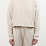 Lauren Manoogian Apparel Womens Sweaters Fleece Crewneck in Greige