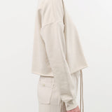 Lauren Manoogian Apparel Womens Sweaters Fleece Crewneck in Greige