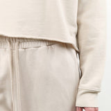 Lauren Manoogian Apparel Womens Sweaters Fleece Crewneck in Greige