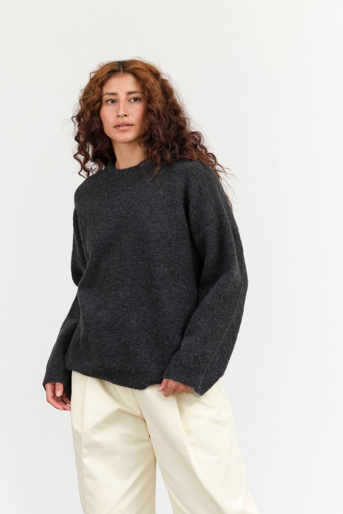 Lauren Manoogian Fleece Crewneck in Ink