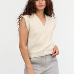 Lauren Manoogian Fleece Vest in Ecru