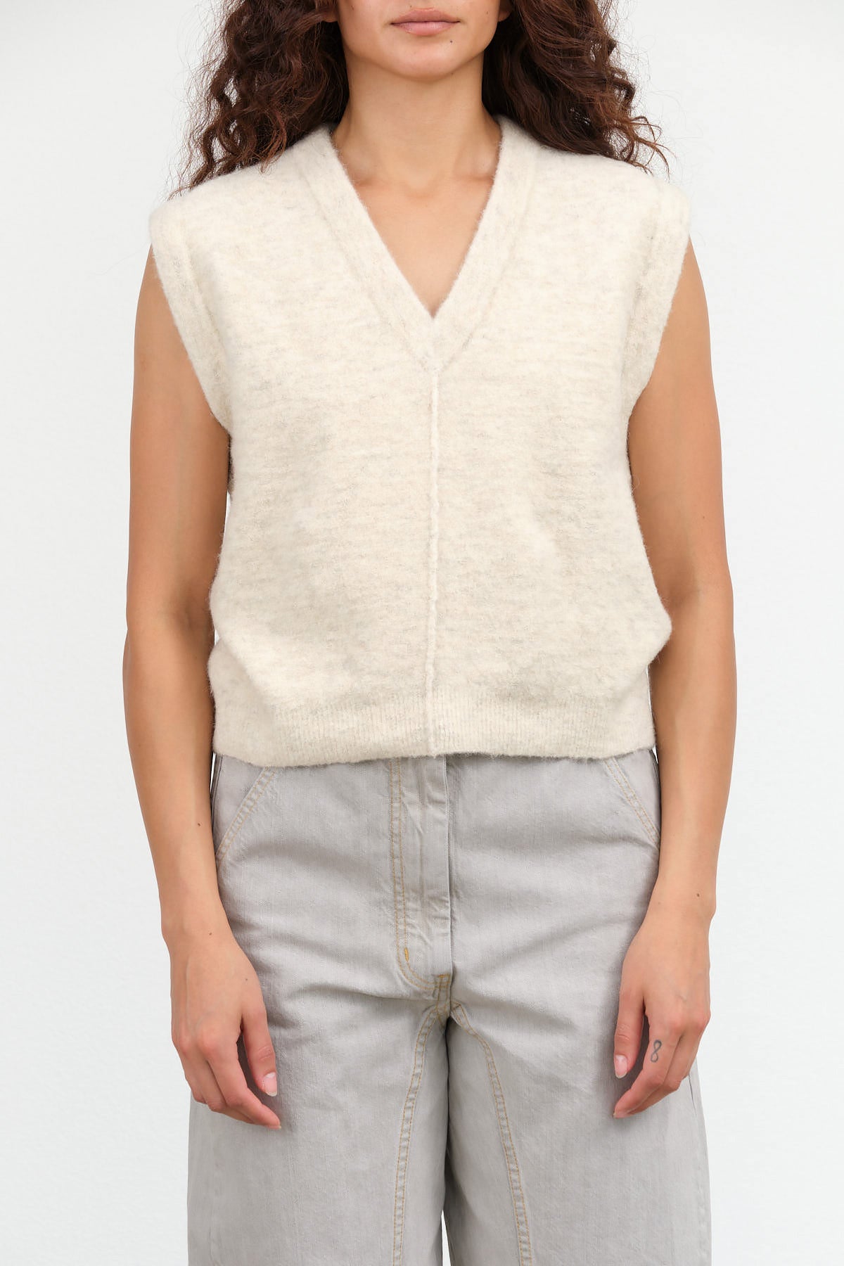 Fleece Vest by Lauren Manoogian in Ecru