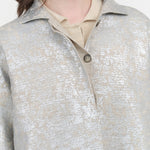 Silver Foil Car Coat by Lauren Manoogian 