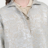 Silver Foil Car Coat by Lauren Manoogian 