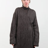 Lauren Manoogian Apparel Womens Sweaters Gauze Cardigan Blackened / One Size