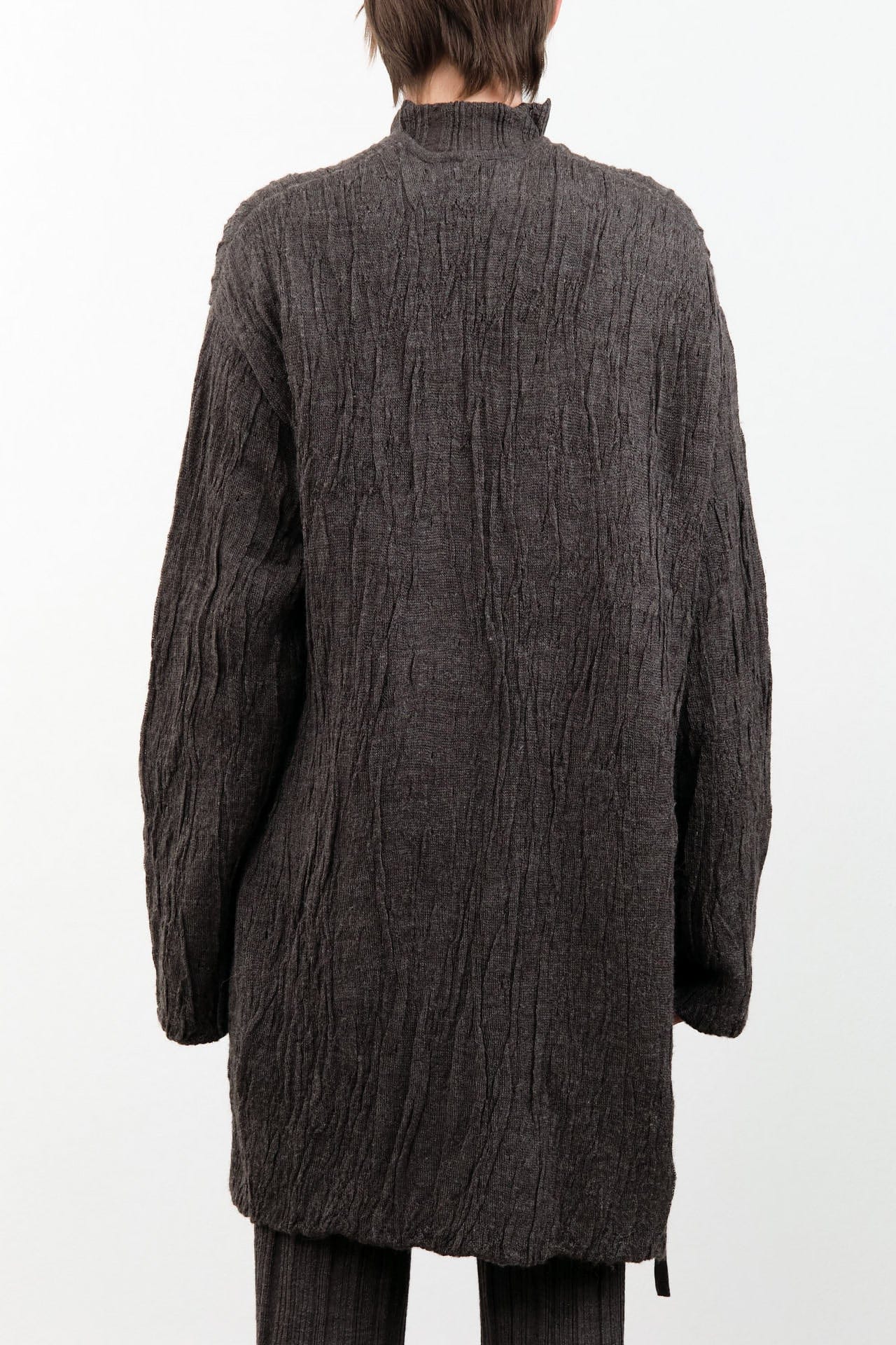 Lauren Manoogian Apparel Womens Sweaters Gauze Cardigan Blackened / One Size