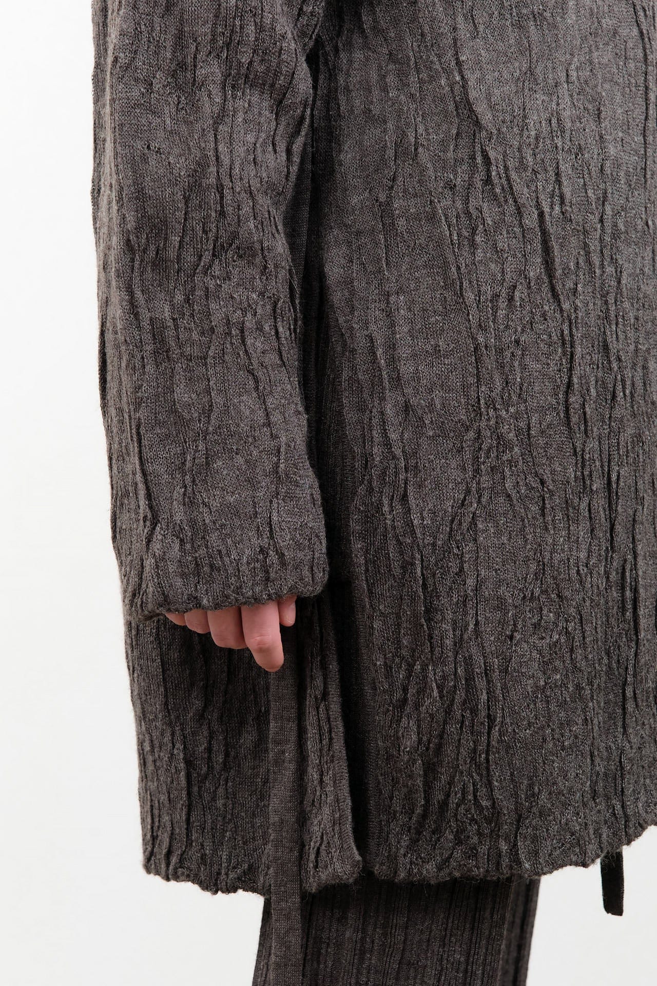 Lauren Manoogian Apparel Womens Sweaters Gauze Cardigan Blackened / One Size