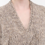 Lauren Manoogian Apparel Womens Sweaters Handknit Cable Vest Marl / One Size