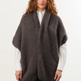 Lauren Manoogian Apparel Womens Sweaters Handknit Cocoon Coal / One Size