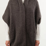Lauren Manoogian Apparel Womens Sweaters Handknit Cocoon Coal / One Size
