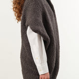 Lauren Manoogian Apparel Womens Sweaters Handknit Cocoon Coal / One Size