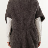 Lauren Manoogian Apparel Womens Sweaters Handknit Cocoon Coal / One Size