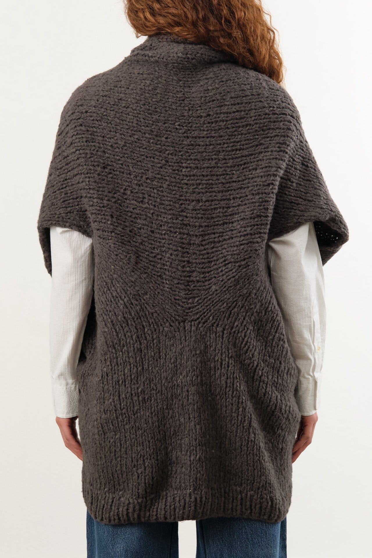 Lauren Manoogian Apparel Womens Sweaters Handknit Cocoon Coal / One Size