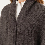 Lauren Manoogian Apparel Womens Sweaters Handknit Cocoon Coal / One Size