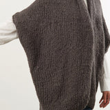 Lauren Manoogian Apparel Womens Sweaters Handknit Cocoon Coal / One Size