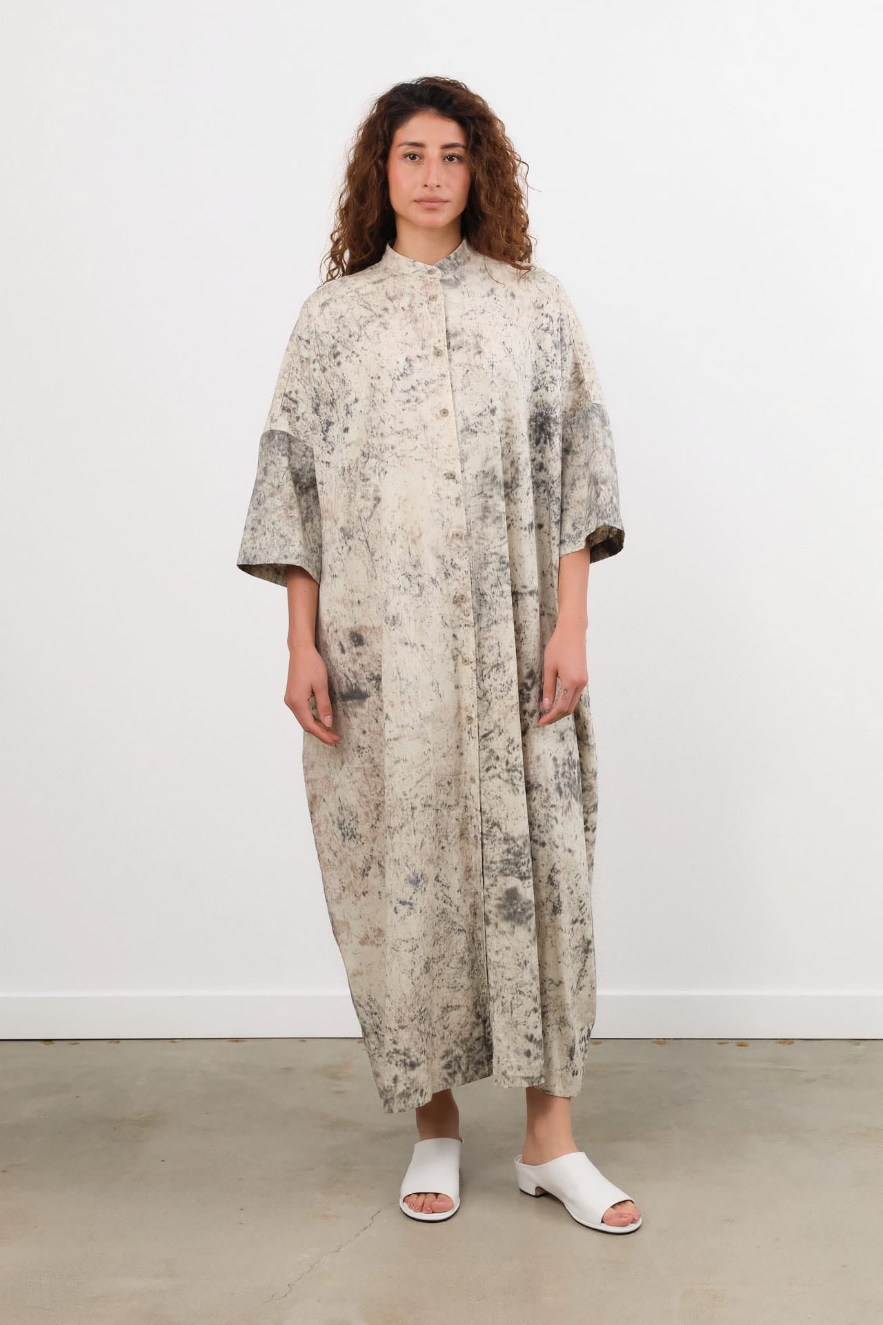 Lauren Manoogian Apparel Womens Dresses Handpaint Shirt Dress