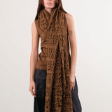 Lauren Manoogian Accessories Scarves Handwoven Crepe Wrap Rust / One Size