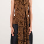 Lauren Manoogian Accessories Scarves Handwoven Crepe Wrap Rust / One Size