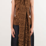 Lauren Manoogian Accessories Scarves Handwoven Crepe Wrap Rust / One Size