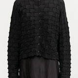 Inlay Cardigan by Lauren Manoogian in Black Melange