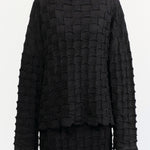 Inlay Mockneck by Lauren Manoogian in Black Melange