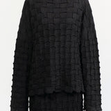 Inlay Mockneck by Lauren Manoogian in Black Melange