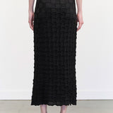 Maxi Knit Inlay Skirt in Black Melange by Lauren Manoogian Designer Brand 