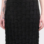 Black Melange Inlay Skirt by Lauren Manoogian