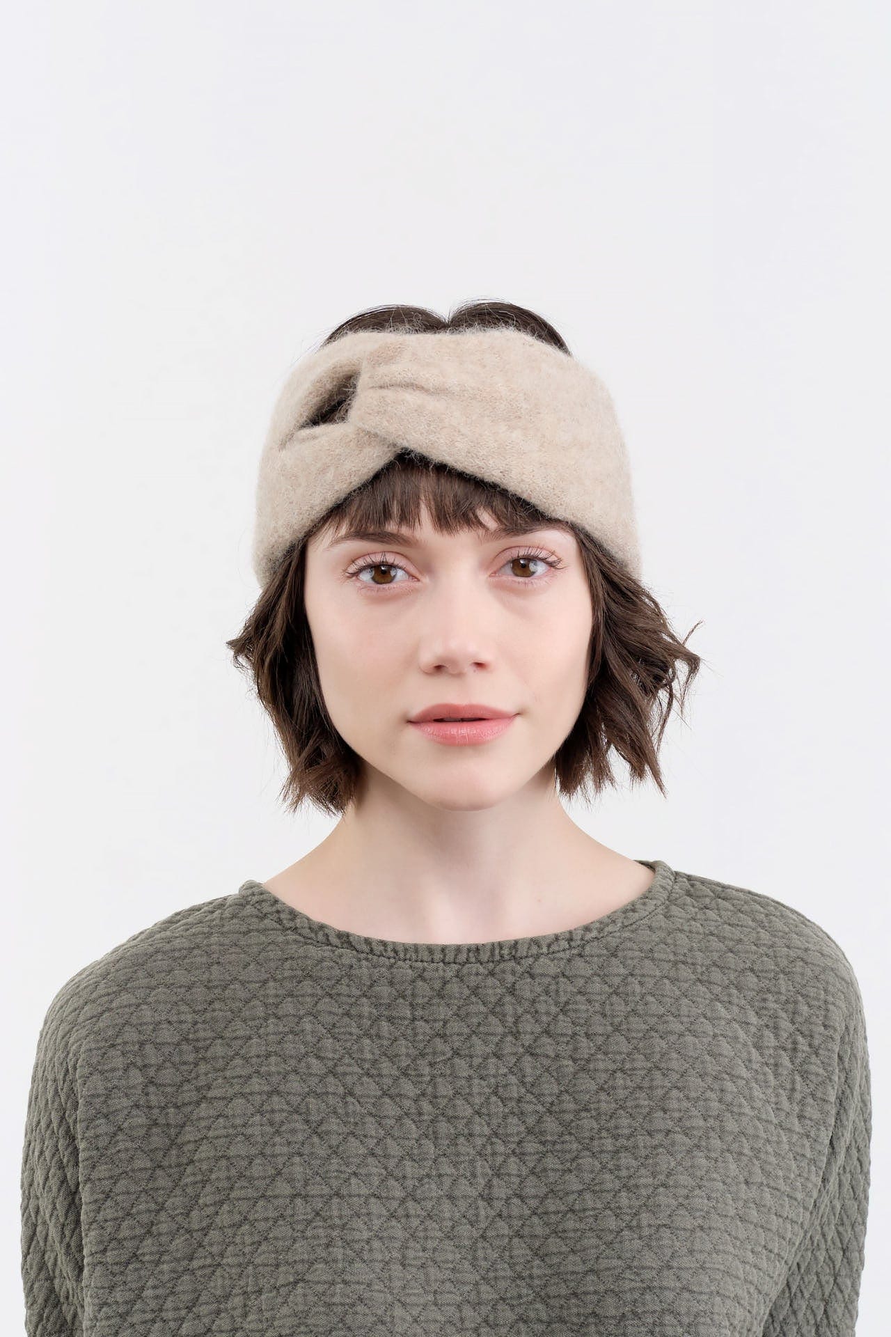 Lauren Manoogian Accessories Hats Knot Headband in Husk Husk / One Size