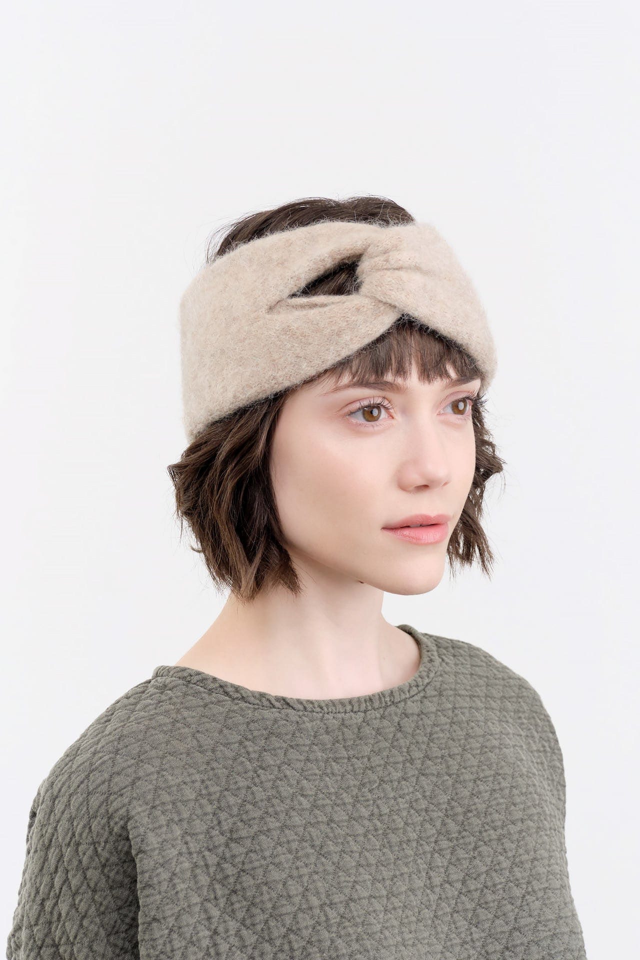 Lauren Manoogian Accessories Hats Knot Headband in Husk Husk / One Size