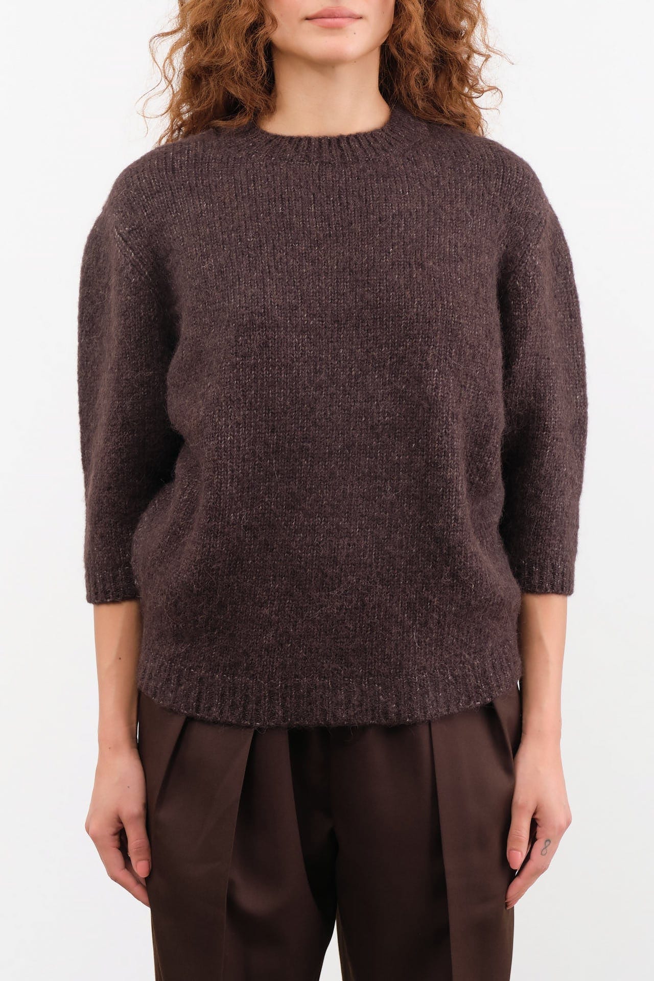 Lauren Manoogian Apparel Womens Sweaters Loft Baby Crewneck