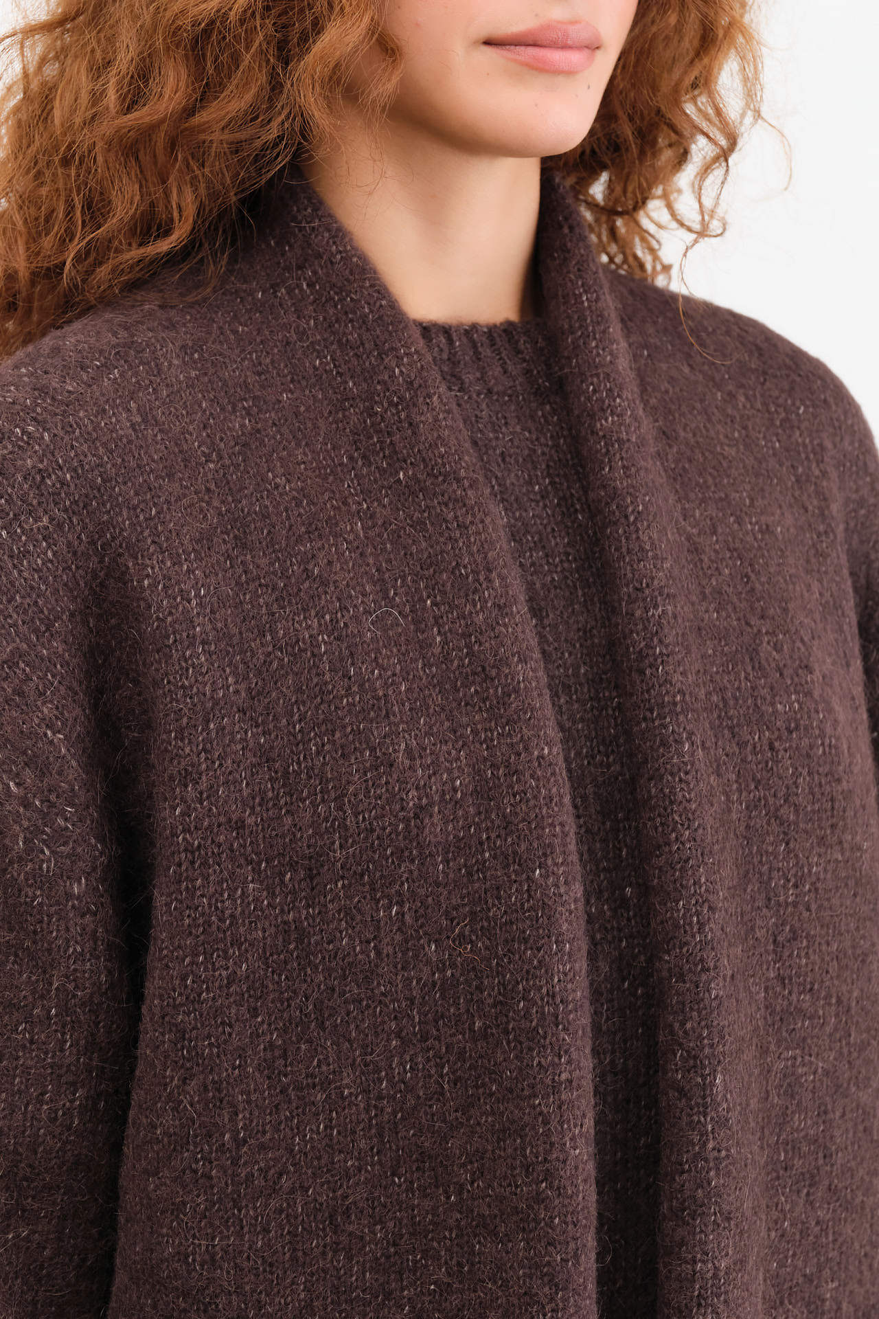 Lauren Manoogian Apparel Womens Sweaters Loft Shawl Cardigan in Soil Soil / One Size