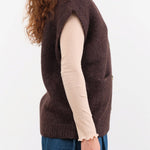 Lauren Manoogian Apparel Womens Sweaters Loft Vest in Soil