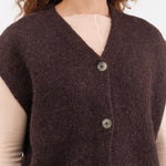 Lauren Manoogian Apparel Womens Sweaters Loft Vest in Soil
