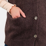 Lauren Manoogian Apparel Womens Sweaters Loft Vest in Soil
