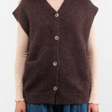 Lauren Manoogian Apparel Womens Sweaters Loft Vest in Soil