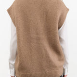 Lauren Manoogian Apparel Womens Sweaters Loft Vest in Tobacco