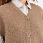 Lauren Manoogian Apparel Womens Sweaters Loft Vest in Tobacco