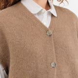 Lauren Manoogian Apparel Womens Sweaters Loft Vest in Tobacco