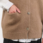 Lauren Manoogian Apparel Womens Sweaters Loft Vest in Tobacco