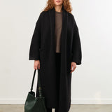 Lauren Manoogian Apparel Womens Outerwear Long Shawl Cardigan in Black