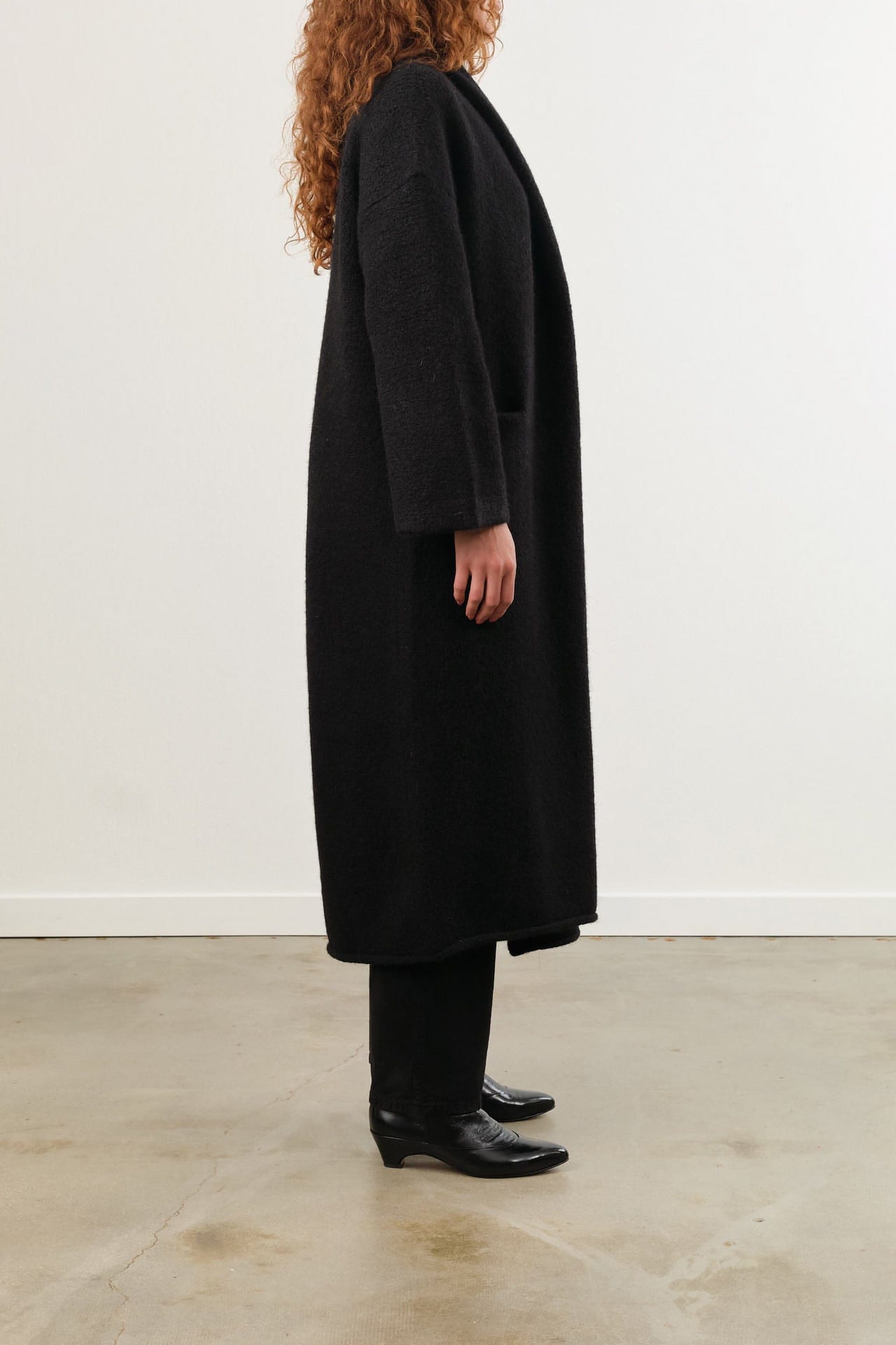 Lauren Manoogian Apparel Womens Outerwear Long Shawl Cardigan in Black