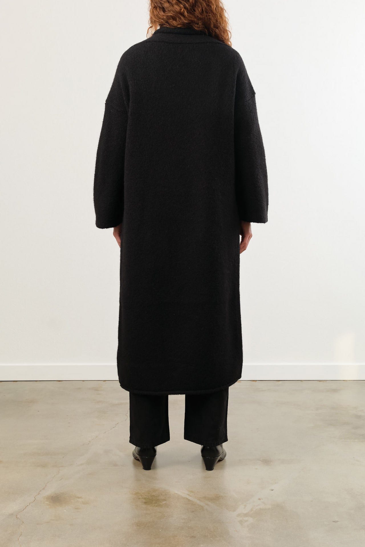 Lauren Manoogian Apparel Womens Outerwear Long Shawl Cardigan in Black