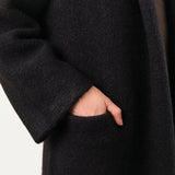 Lauren Manoogian Apparel Womens Outerwear Long Shawl Cardigan in Black