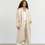 Lauren Manoogian Long Shawl Cardigan in Ecru