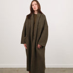 Lauren Manoogian Apparel Womens Sweaters Long Shawl Cardigan in Olive