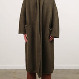 Lauren Manoogian Apparel Womens Sweaters Long Shawl Cardigan in Olive