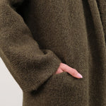 Lauren Manoogian Apparel Womens Sweaters Long Shawl Cardigan in Olive