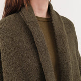 Lauren Manoogian Apparel Womens Sweaters Long Shawl Cardigan in Olive