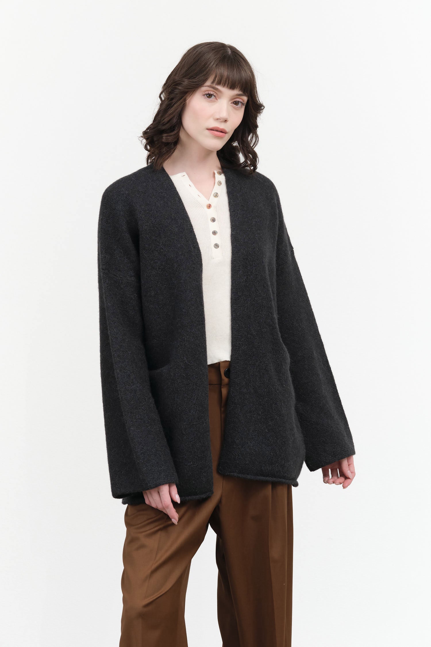 Lauren Manoogian Open Cardigan in Ink